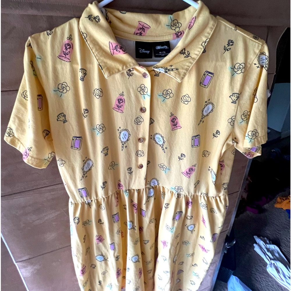 Disney “Beauty and the Beast” shirt dress XL